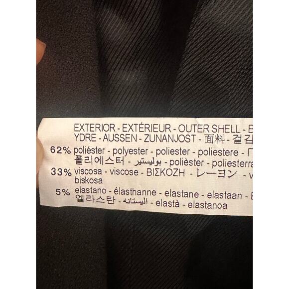 Zara Blazer Women's Size L Black Long Sleeve Peak Lapel Double-Breasted Blazer - Picture 7 of 7